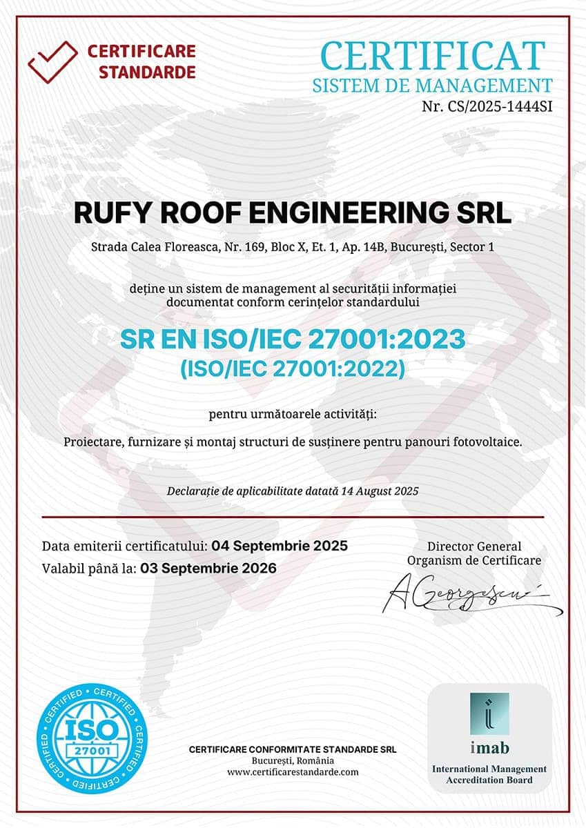 ISO 27001 RRE RO Certificari